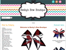 Tablet Screenshot of beckysbowboutique.com